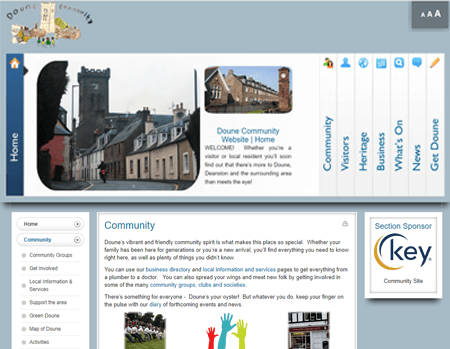 KEY Facilities Management's Corporate Social Responsibility Policy: Sponsorship of Doune Community Website