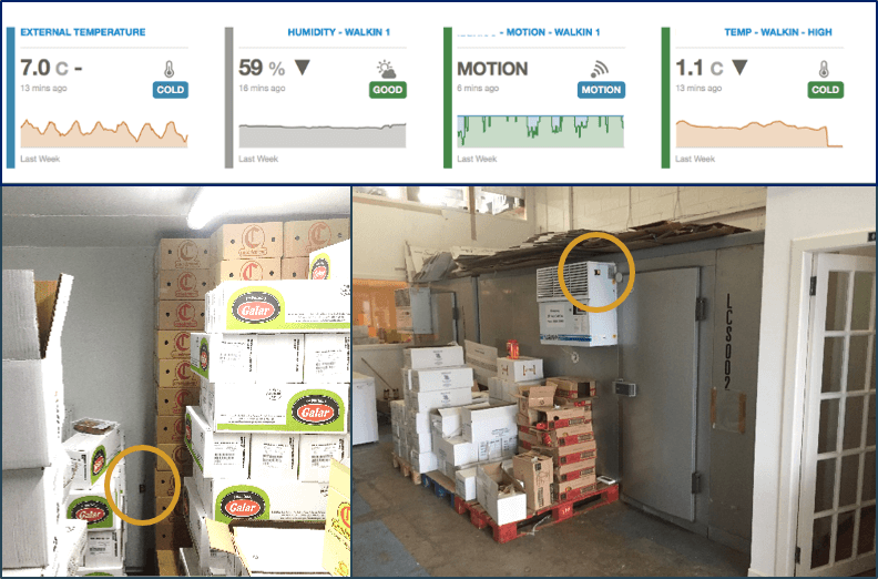 Food Importer and Wholesaler image of walk in refrigerator that uses smart technologies 